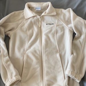 Columbia cream/ white beige fleece jacket